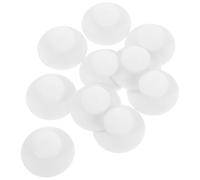 ADOCARN Tiradores Blancos Redondos 10 Pomos Autoadhesivos de Plástico Instalación Fácil y Seguridad Mejorada para Puertas de Armario y Cocina Mascotas
