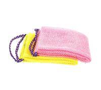 ADOCARN Toallas Exfoliantes De Baño Cuerda 2 Piezas Tamaño Medio Para Depuración De Espalda Uso Corporal Red Africana