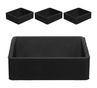 ADOCARN Topes y Ruedas de Muebles de Antideslizantes para Goma Negros, Copas Fijas Protección Pack de 4 Unidades para Patas de Sofá Sillas para Suelos en Camas