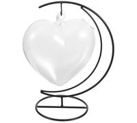 ADOCARN Vaso al revés de vidrio en forma de corazón para cócteles y whiskey, diseño fácil de usar para fiestas y hoteles, 1 set en color negro