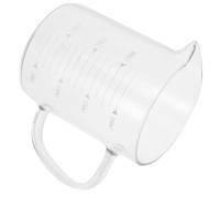 ADOCARN Vaso de Leche de Cristal de 300ml con Escala, Moldeado Sola Pieza, Adecuado para Medir y Servir Agua, Jugo o Leche en Casa
