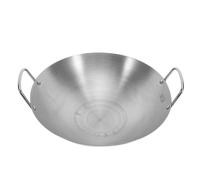 ADOCARN Wok de Acero Inoxidable 28 Cm con Fondo Redondo y Capacidad Grande, Sartén para Cocina Doméstica e Inducción, Ideal para Freír y Saltear Huevos Revueltos y Otros Platillos