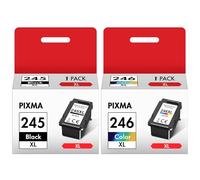 Adoccur Paquete combinado 245XL 246XL para impresora a color TR4520 (1 negro, 1 color)