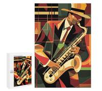 Adolescentes 1000 PCS Puzzle Jazz Musician Art Deco Puzzle Para Adultos Juguetes Bricolaje Análisis Y Lógica Juegos Estimulantes Regalos 1000 PCS
