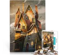 adolescentes 1000 piezas Puzzle House under the sunset Lernspielzeug für die ganze Familie Geschenk zum Geburtstag52x38cm