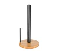 A'Domo Point-Virgule Küchenrollenhalter stehend aus Bambus Holz, küchen zubehör, Schwarz ø 15cm H 29cm