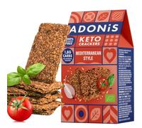 Adonis Cracker Proteici Keto al Pepe Nero & Sale Marino (Confezione da 10 x 60g) | Vegano & Keto Friendly | 100% Naturale | Senza Glutine