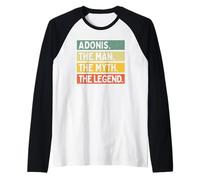 Adonis The Man The Myth The Legend - Cotización Personalizada Camiseta Manga Raglan