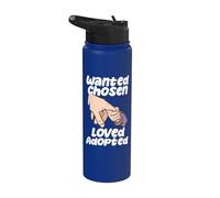 Adopción Familia Padres Adoptivos Buscados Elegidos Amados Adoptados Stainless Steel Insulated Water Bottle