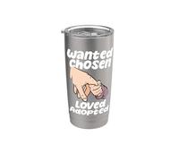 Adopción Familia Padres Adoptivos Buscados Elegidos Amados Adoptados Vaso térmico de acero inoxidable de doble pared
