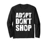 Adopt Don't Shop - Amante de Gatos y Perros, Conciencia de Animales, Mascotas Manga Larga
