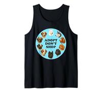 Adopt Dont Shop Dog Lover Adopción de Mascotas Puppy Animal Rescue Camiseta sin Mangas