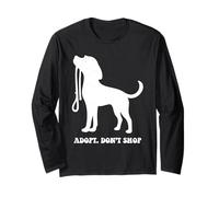 Adopt Dont Shop Dog Lover Adopción de Mascotas Puppy Animal Rescue Manga Larga