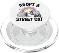 Adopta un Divertido Mapache arcoíris de Street Cat PopSockets PopGrip para MagSafe