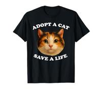 Adopta un Gato Salva una Vida Gatito Adopción de Mascotas Rescate de Animales Camiseta