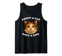 Adopta un Gato Salva una Vida Gatito Adopción de Mascotas Rescate de Animales Camiseta sin Mangas