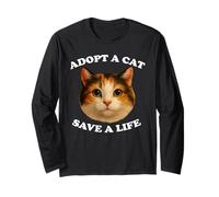 Adopta un Gato Salva una Vida Gatito Adopción de Mascotas Rescate de Animales Manga Larga