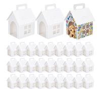 Adopta un paquete de 30 recuerdos de fiesta para cachorros - Cajas de regalo para fiestas en casa en blanco con ventana para suministros de adopción de perros, decoraciones temáticas para mascotas