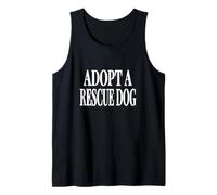 ADOPTA UN Perro DE Rescate - Texto Negro Grande Camiseta sin Mangas