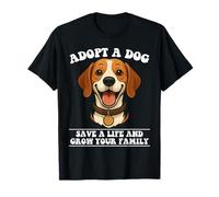 Adopta un Perro Salva una Vida Adopción de Mascotas Cachorro Animal Rescue Camiseta