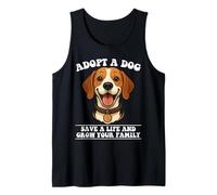 Adopta un Perro Salva una Vida Adopción de Mascotas Cachorro Animal Rescue Camiseta sin Mangas