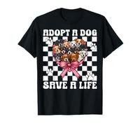 Adopta un Perro Salva una Vida Perro Rescate Adopción Chica Mamá Camiseta