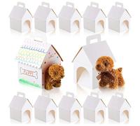 Adopta un recuerdo de fiesta de cachorro: 12 cajas de regalos de fiesta en blanco para manualidades, lindo tema de cachorro para cumpleaños de niños, recompensas en el aula, decoraciones, decoracione