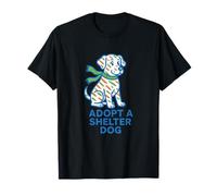 Adopta un Refugio Perro Amantes de Mascotas Arte de adopción de Perros Camiseta