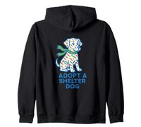 Adopta un Refugio Perro Amantes de Mascotas Arte de adopción de Perros Sudadera con Capucha