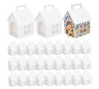 Adopta un regalo de fiesta para cachorros, paquete de 30 cajas de regalo para fiestas en casa en blanco con ventana para suministros de adopción de perros, decoraciones temáticas para mascotas Adopta