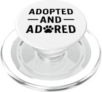 Adoptado y Adorado. Mascota, Rescate, Orgullo de Adopción. PopSockets PopGrip para MagSafe