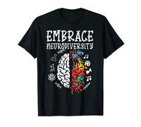Adoptar la neurodiversidad TDAH Autismo Concientización Cerebro Apoyo Camiseta