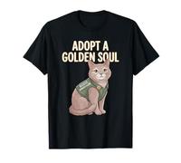Adopte un Amante del Rescate del Gato del Alma Dorada No Compre el Defensor Camiseta