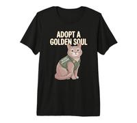Adopte un Amante del Rescate del Gato del Alma Dorada No Compre el Defensor Camiseta Premium