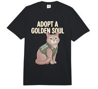 Adopte un Amante del Rescate del Gato del Alma Dorada No Compre el Defensor Comfort Colors Adult Heavyweight T-Shirt