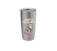 Adopte un amante del rescate del gato del alma dorada No compre el defensor Vaso térmico de acero inoxidable de doble pared