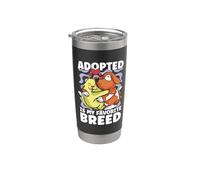 Adopted Is My Favorite Maltratado Salvar Animal Mascotas Abandonadas Vaso térmico de acero inoxidable de doble pared