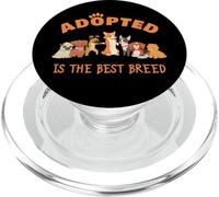Adopted is The Best Breed: Dog Rescue Shelter & Adoption PopSockets PopGrip para MagSafe