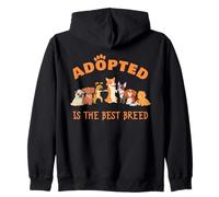 Adopted is The Best Breed: Dog Rescue Shelter & Adoption Sudadera con Capucha