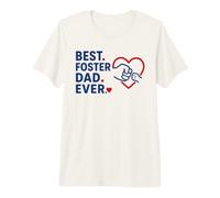 Adoption Family Love Heart Fist Bump Best Foster Dad Ever Camiseta Premium