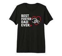 Adoption Family Love Heart Fist Bump Best Foster Dad Ever Camiseta Premium