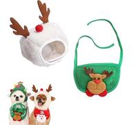 Adorabile Cappello con Pompon a Forma di Albero di Natale, Bandana natalizia per cani, per cani di Piccola Taglia, Gatti, Regali di Babbo Natale per animali domestici (Shape-d,M)