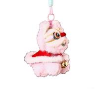 Adorable 2026 Año Del Caballo Peluche León Danza Ornamento Con Campana Para Festival Lunar Decoración Llavero (rosa)