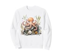 Adorable Acuarela Pulpo Vida Marina Arte Sudadera