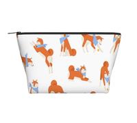 Adorable Akita Inu, Bolsa de artículos de tocador Bolsa de Maquillaje Bolsa de cosméticos Bolsa de artículos de tocador de Viaje portátil