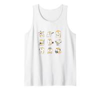Adorable Akita Inu en la oficina, lindos garabatos de perro japonés Camiseta sin Mangas