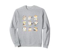 Adorable Akita Inu en la oficina, lindos garabatos de perro japonés Sudadera