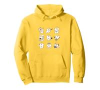 Adorable Akita Inu en la oficina, lindos garabatos de perro japonés Sudadera con Capucha