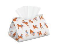 Adorable Akita Inu, Funda para Caja de pañuelos con Cierre, Reutilizable, Decorativa para baño, Sala de Estar, Dormitorio, Oficina y Coche.