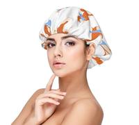 Adorable Akita Inu,Gorro de dormir de satén para adultos - Gorro de dormir elástico para mujer, cubrecabello nocturno